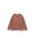 Ribbed T-shirt in Animal Print - Clay