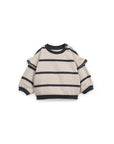 Crewneck Sweater with ruffles - Stripes