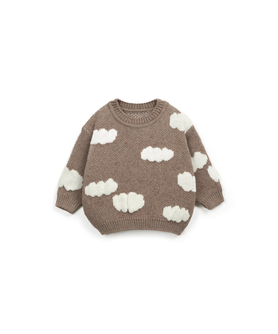 Knitted Sweater in Wool mix - Clouds