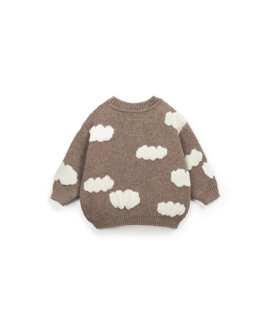 Knitted Sweater in Wool mix - Clouds