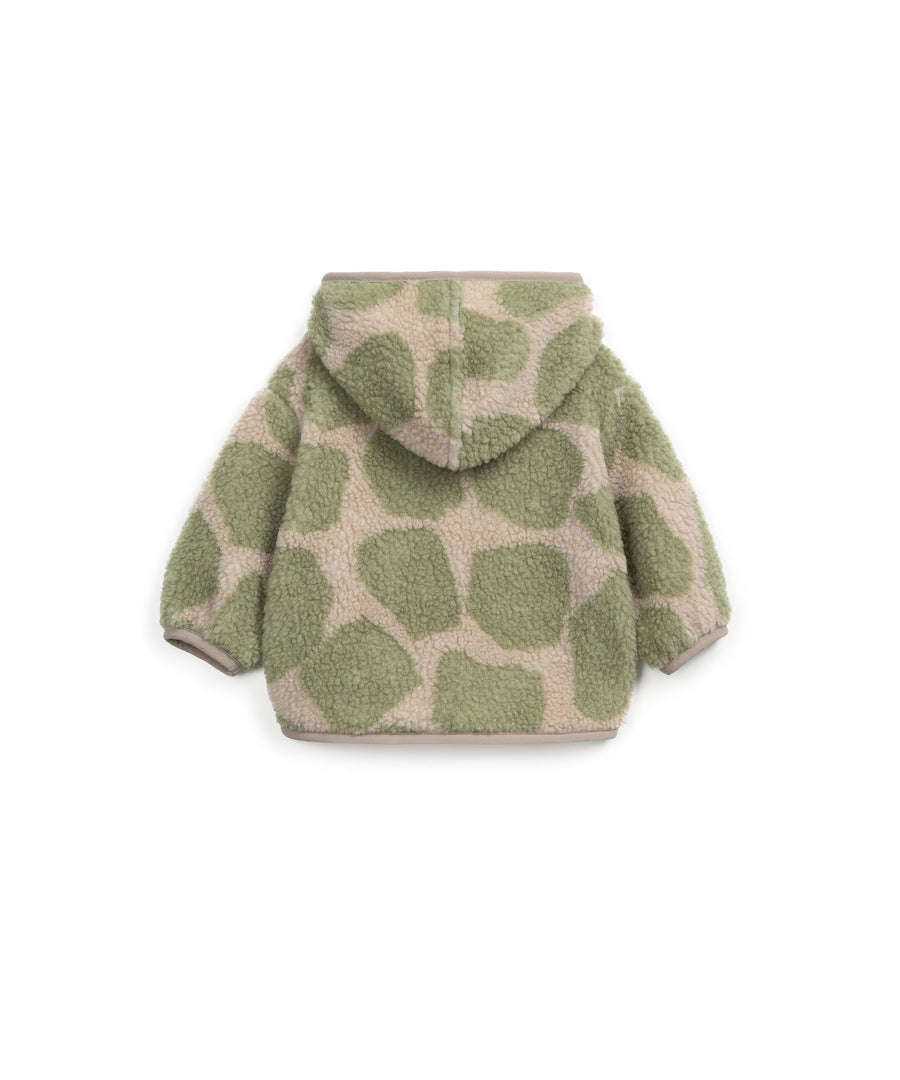 Sherpa Hooded Jacket - Green Giraffe