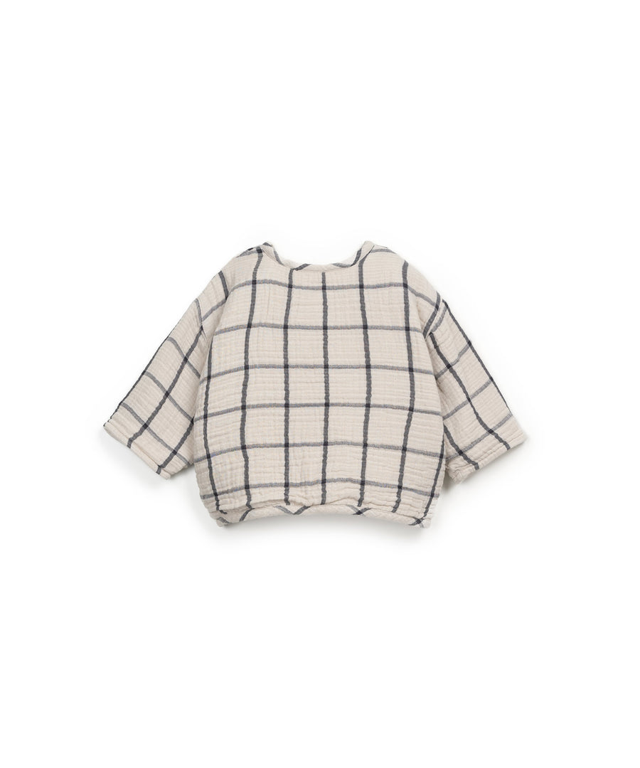 Woven Bomber Jacket with fleece lining - Checkered