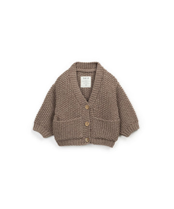 Knitted Cardigan Wool mix - Coffee