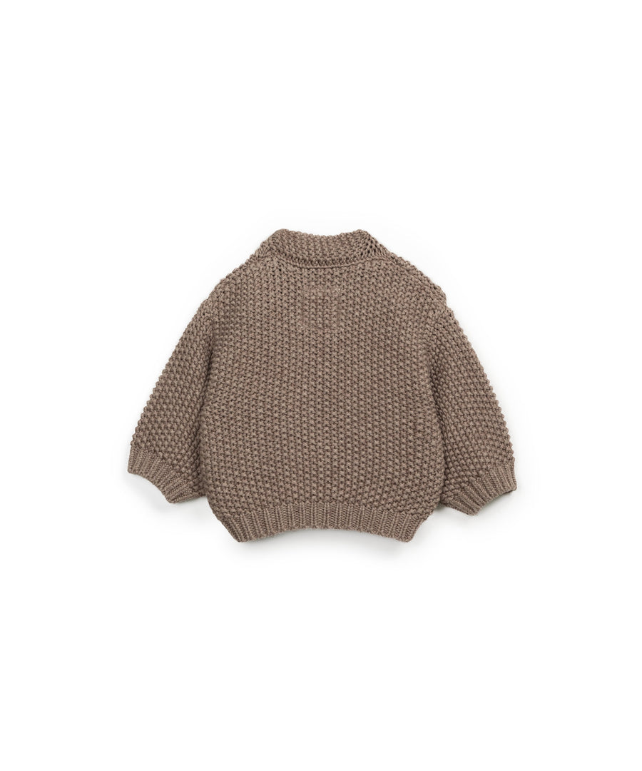 Knitted Cardigan Wool mix - Coffee