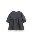 Ruffled Dress with inner carding - Blue Charcoal