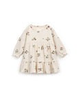 Interlock dress with flower print ivory