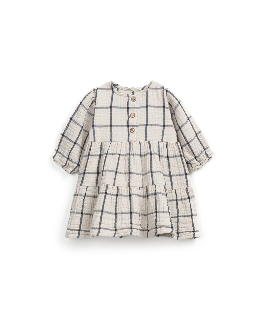 Organic cotton woven dress - Checkered