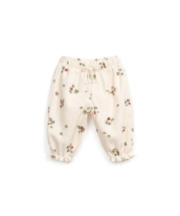 Pants with flower spot print