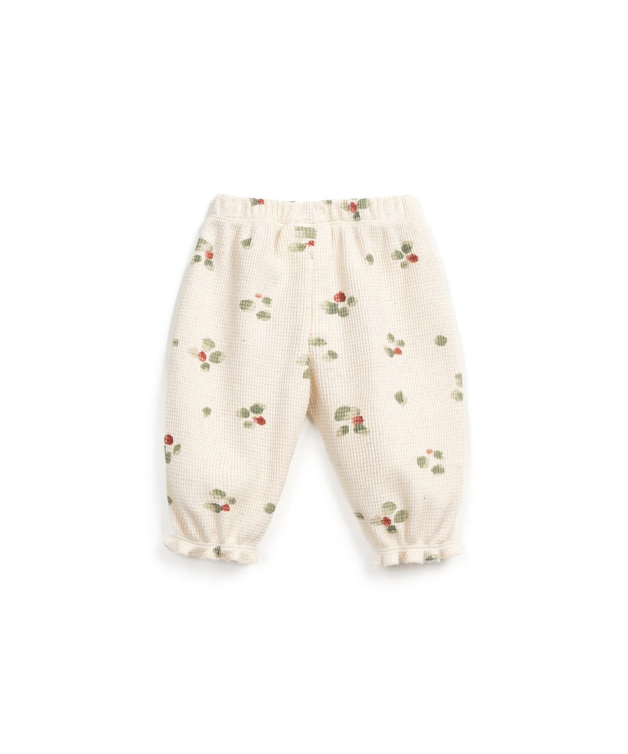 Pants with flower spot print