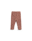 Ribbed Leggings in Animal Print - Clay