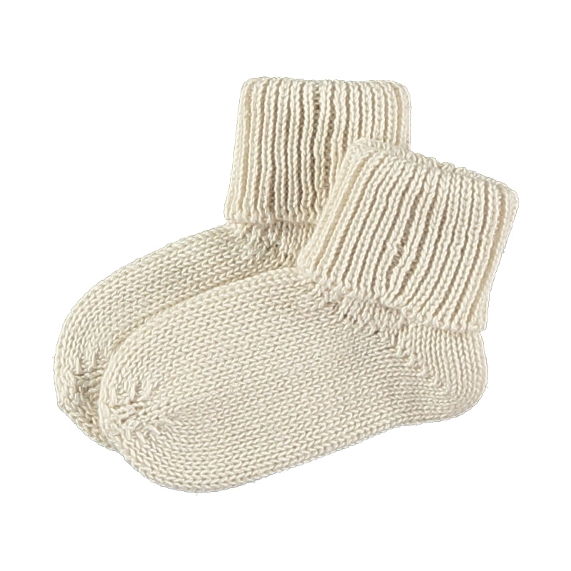 Knitted Booties - Cream