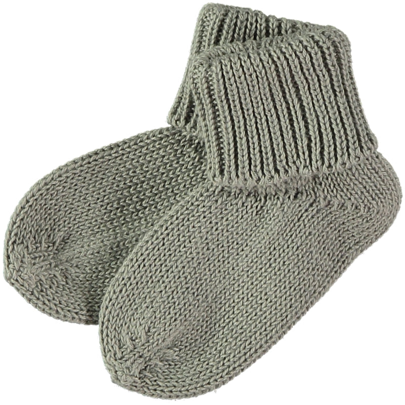 Knitted Booties - Mint