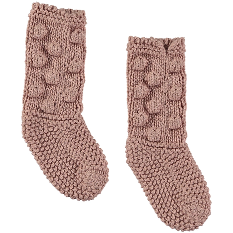 Knitted Bootie - Pale Rose