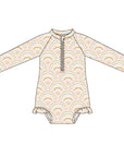 Boho Rainbows Long Sleeve Swimsuit