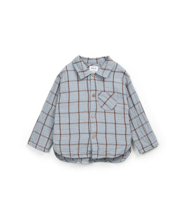 Woven shirt with checkered pattern