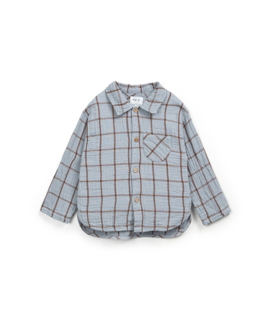 Woven Checkered Shirt - Toddler - Brown stripes