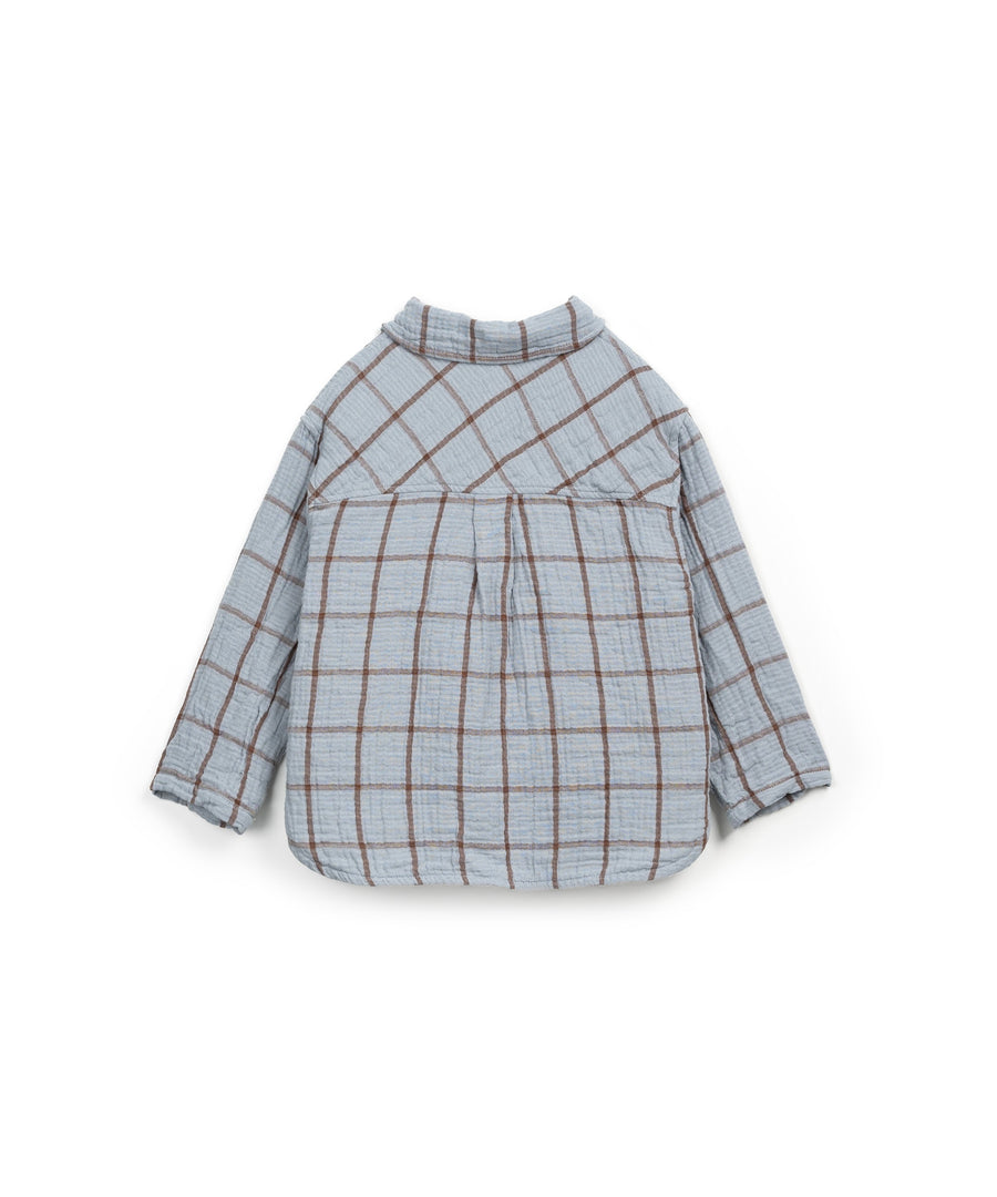 Woven Checkered Shirt - Toddler - Brown stripes