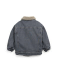 Denim jacket with Plush lining - Dark denim