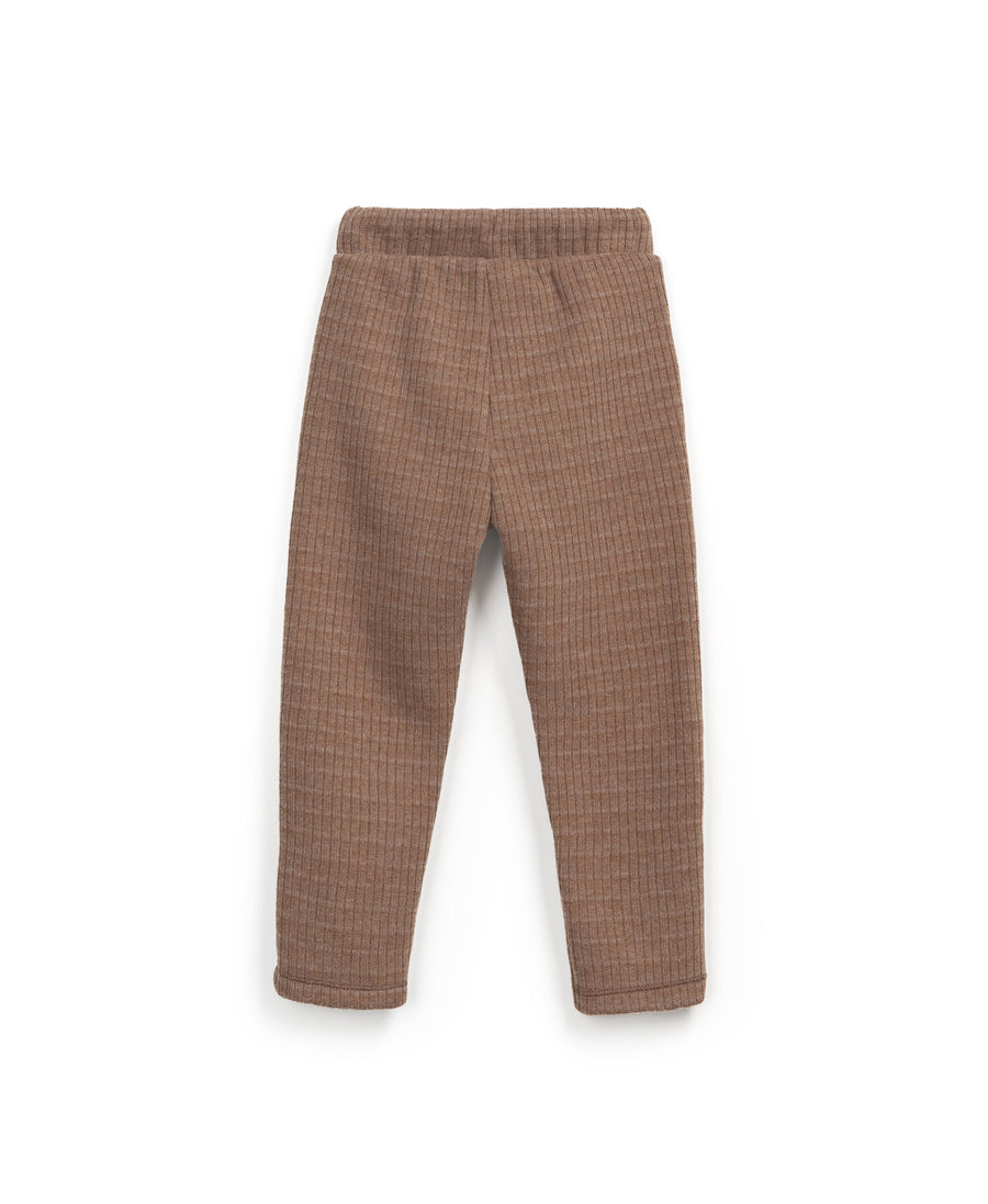 Ribbed pants with pockets -  Toddler - Coffee