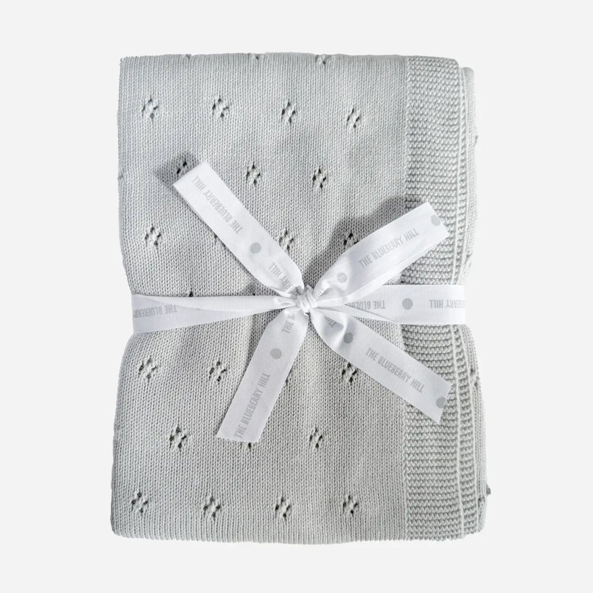 Cotton Heirloom Pique Blanket - Light Grey