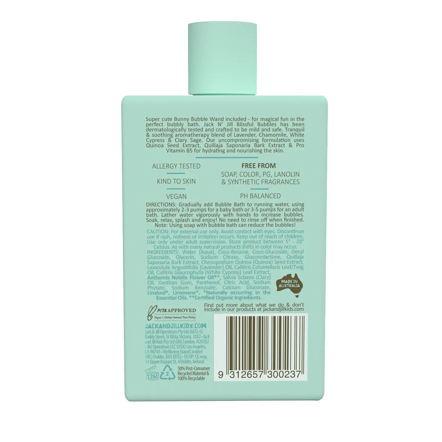 Bubble Bath with Bubble Wand - Natural 300mL