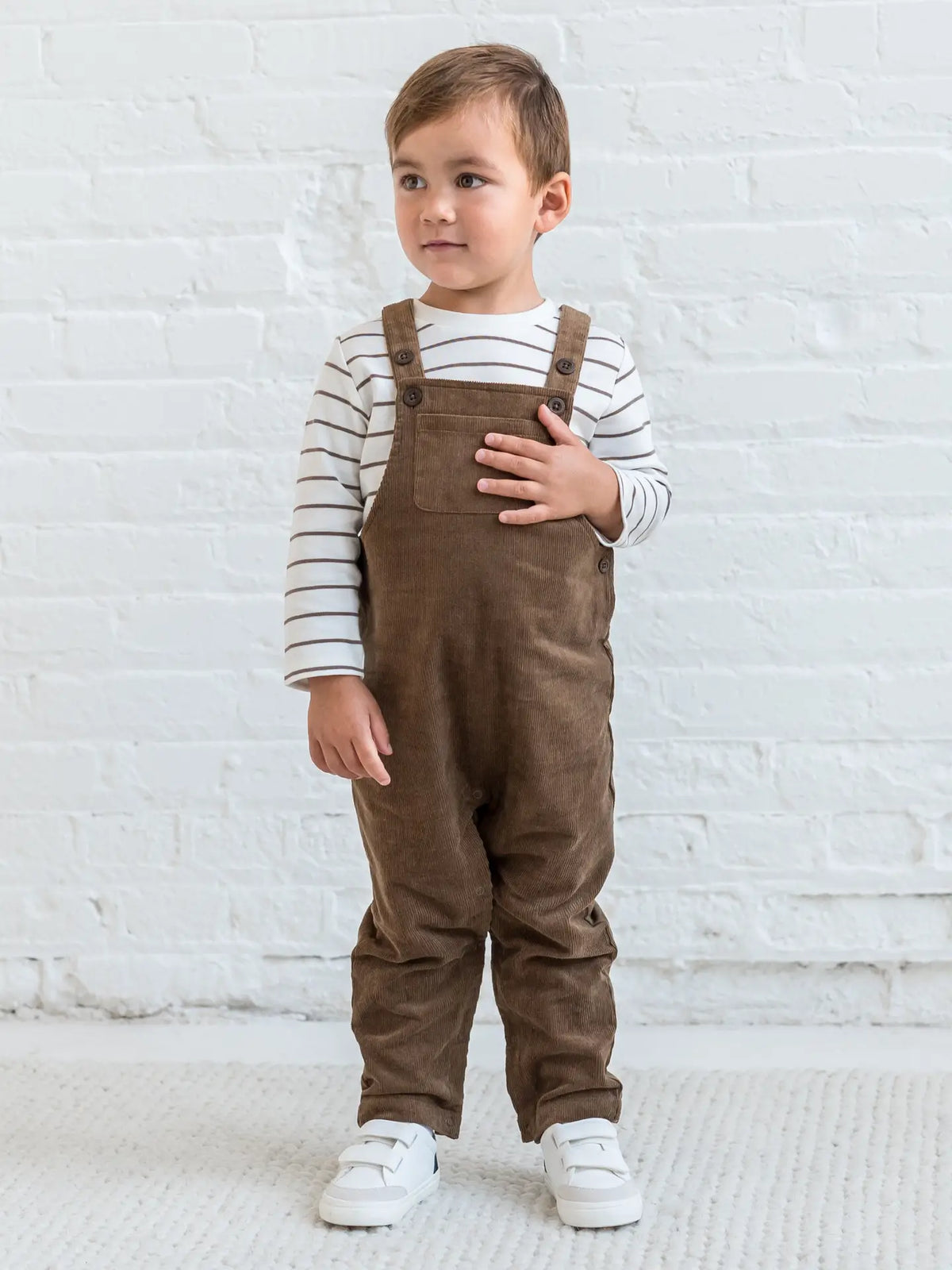 Remi Corduroy Overalls - Chocolate