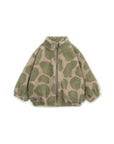 Sherpa Zip Jacket - Green Giraffe