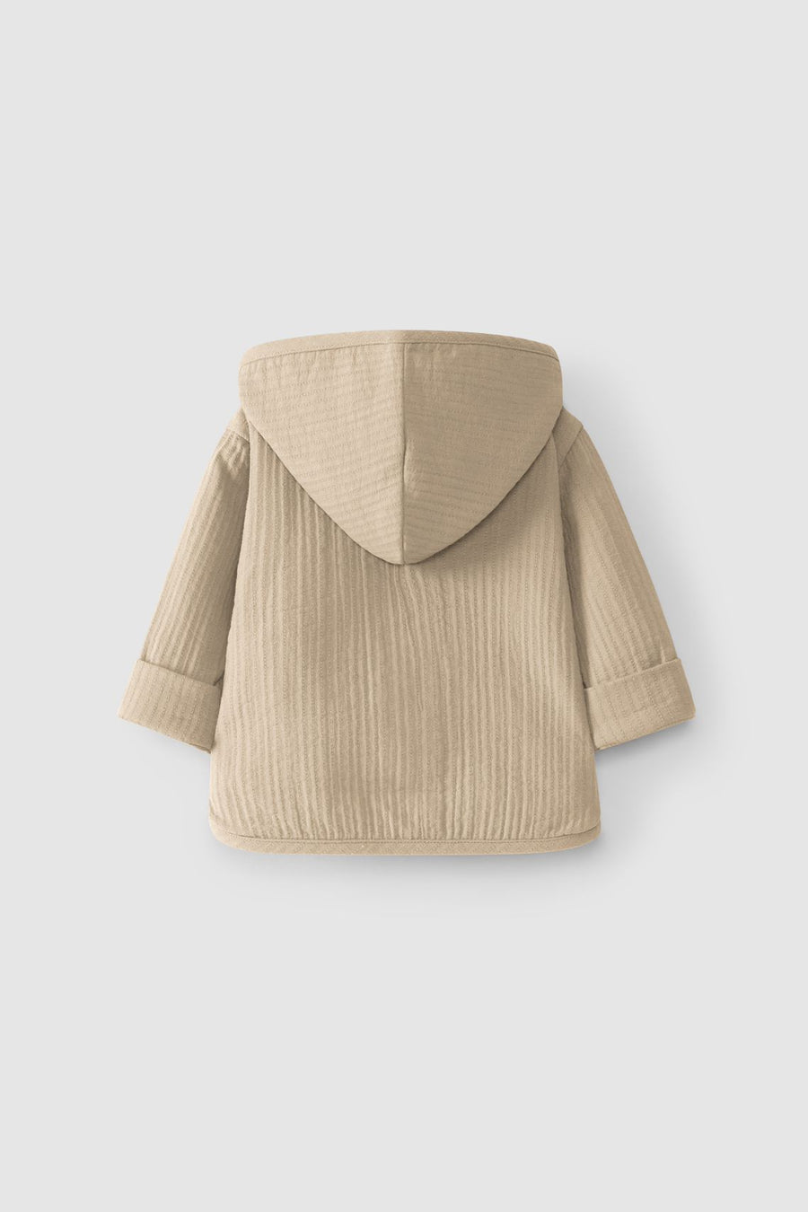 Plain hooded jacket - Taupe