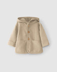 Plain hooded jacket - Taupe