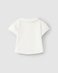 Plain polo shirt with pocket - White