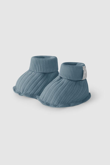 Ribbed jersey booties - Blue