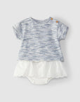 Embroidered Bloomers 2 Piece set - Blue