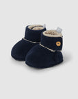 Fleece booties with fur