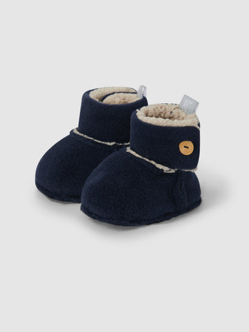 Fleece booties with fur