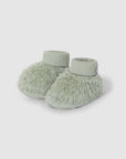 Booties in organic cotton fur - Sage