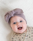 Waffle Hattie Bow Wrap - Heather Oat