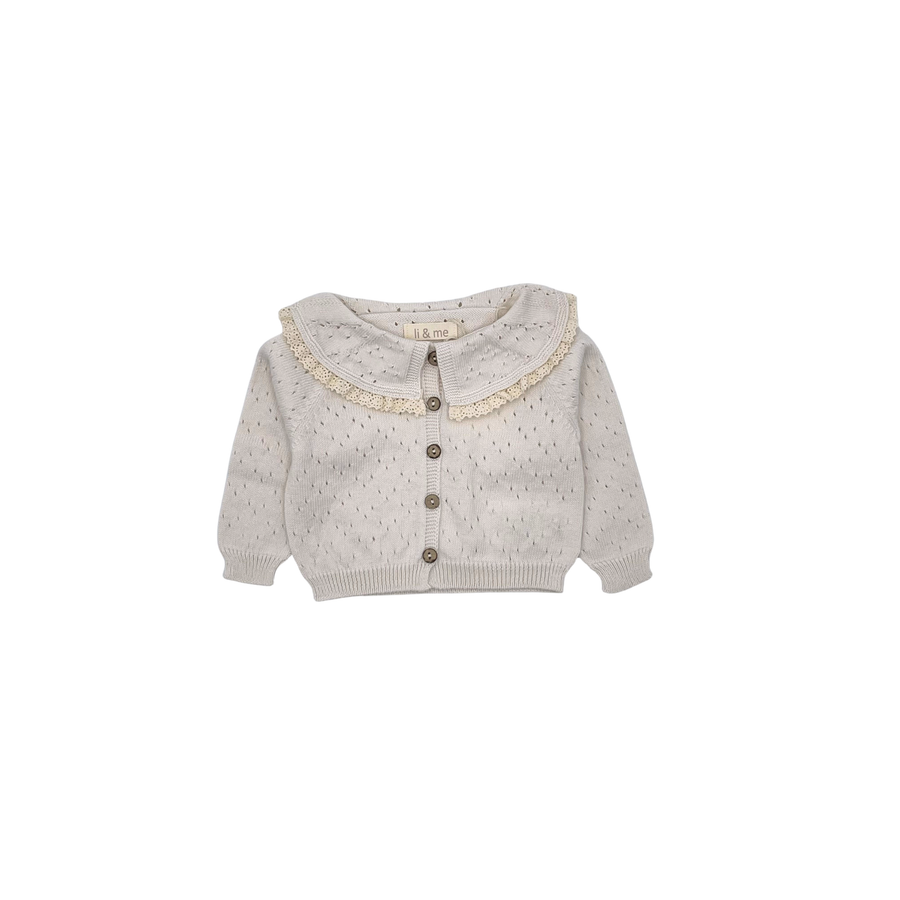 Voile Knit Cardigan Cream