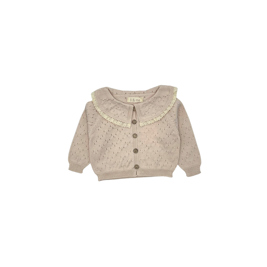 Voile Knit Cardigan Light Pink