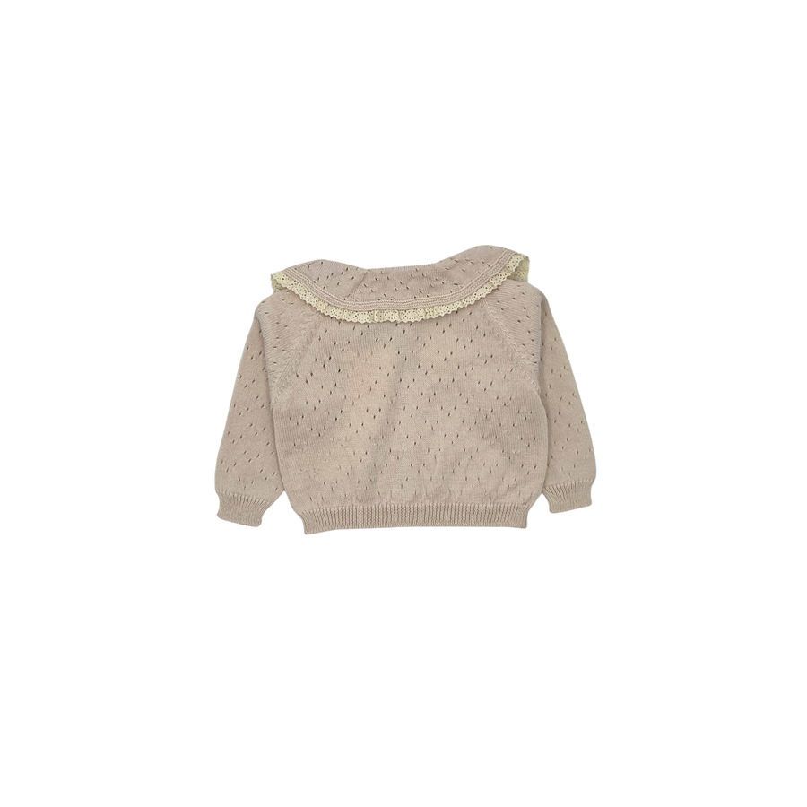 Voile Knit Cardigan Light Pink