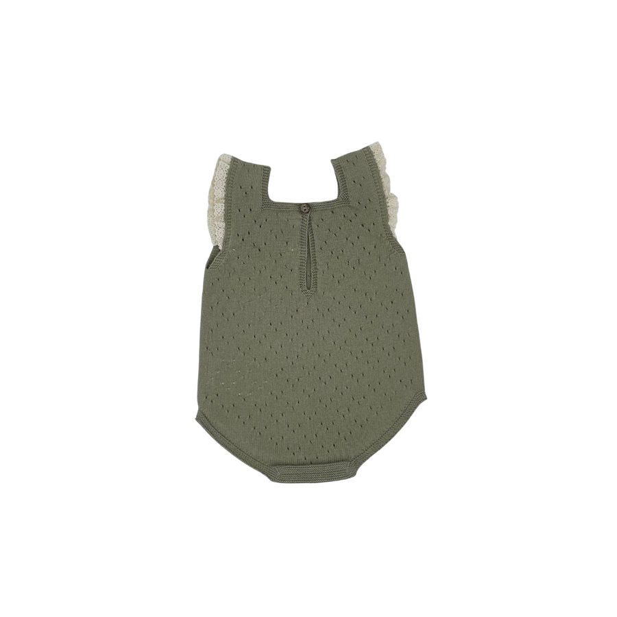 Freya Knit Romper Green