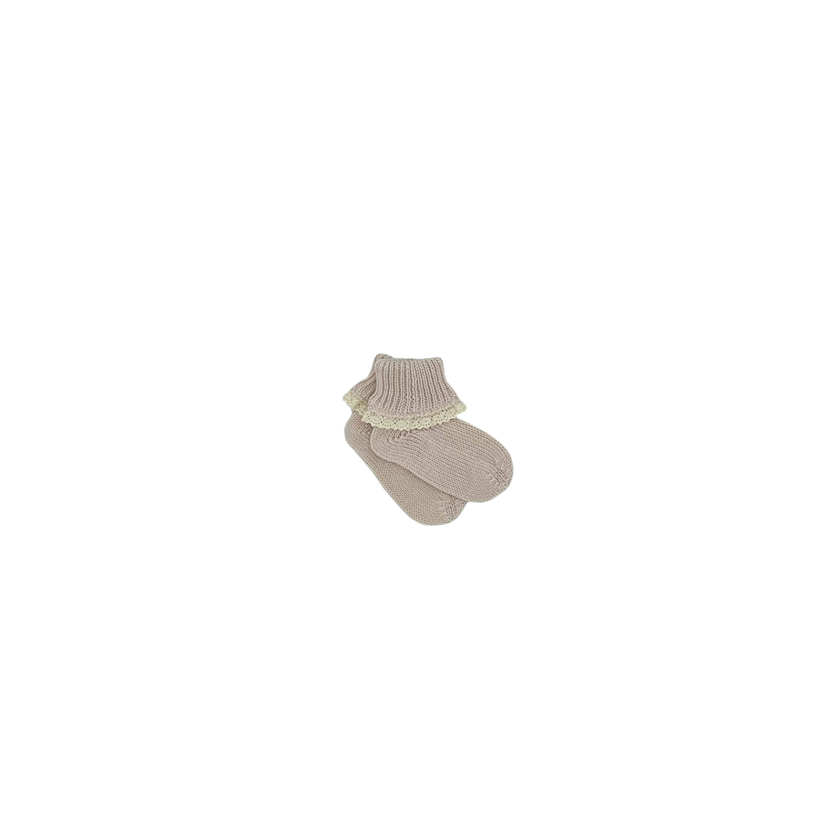 Fleur Knit Socks Light Pink