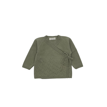 Versalles Knit Long Sleeve Kimono Green