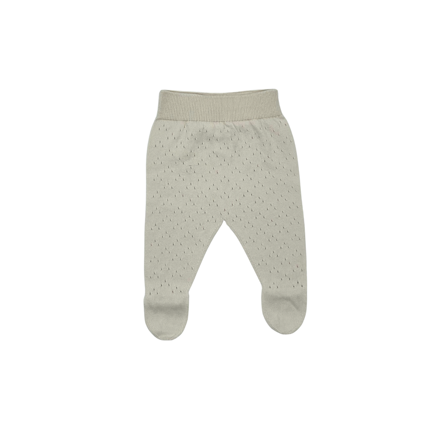 Gio Knit Footie Legging Cream