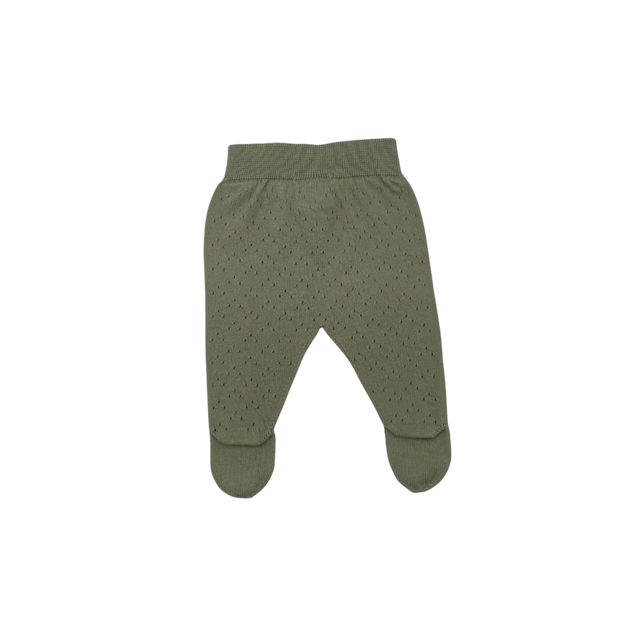 Gio Knit Footie Legging Green