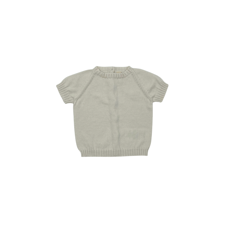 Roy Knit Short Sleeve Top Cream