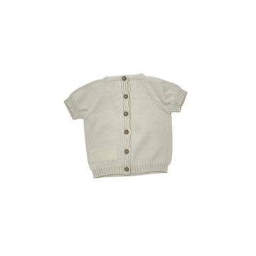 Roy Knit Short Sleeve Top Cream