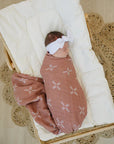 Mebie Baby Muslin Swaddle Blanket - Peachy