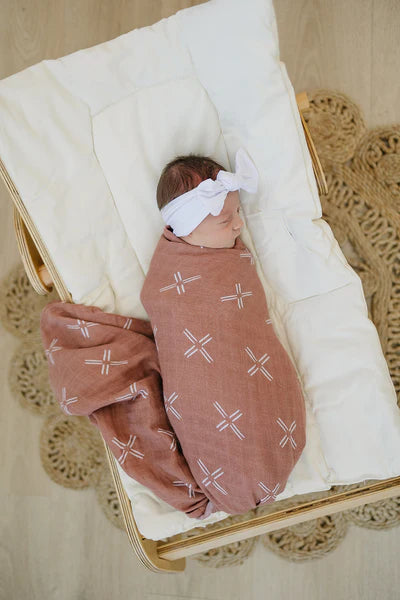Mebie Baby Muslin Swaddle Blanket - Peachy
