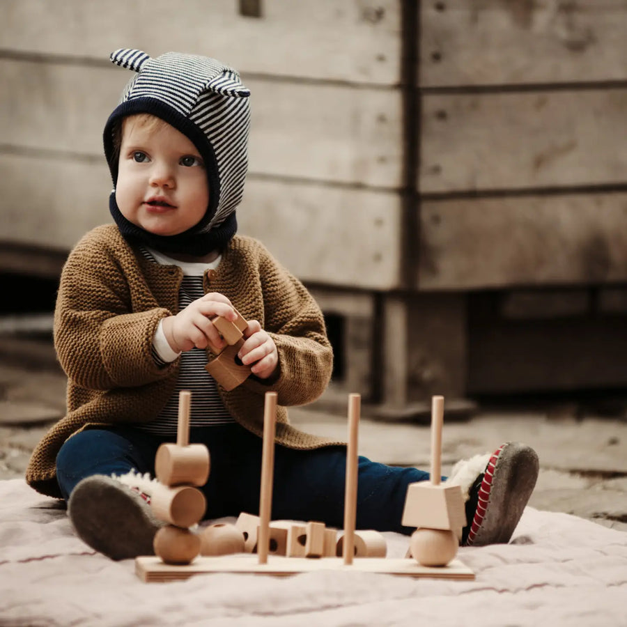 Stacking Montessori Toy - Natural