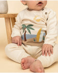Surf Embroidered Baby Knit Pullover